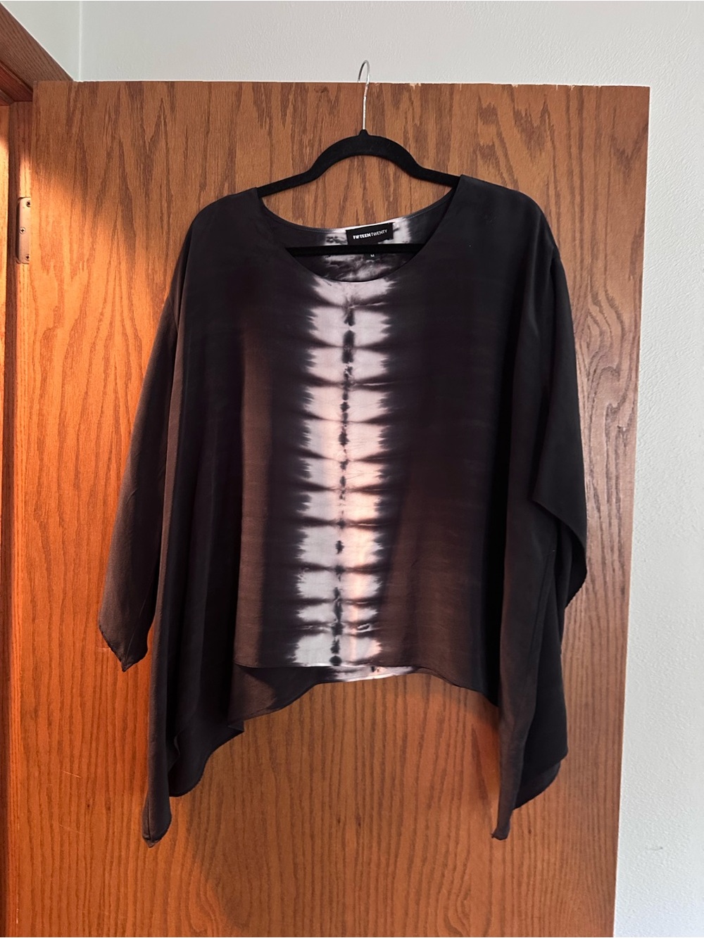 Fifteen Twenty Black and White Tie-Dye Boxy Tunic